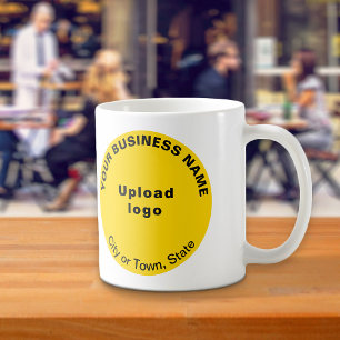 Yellow Round Business Brand on Tasse