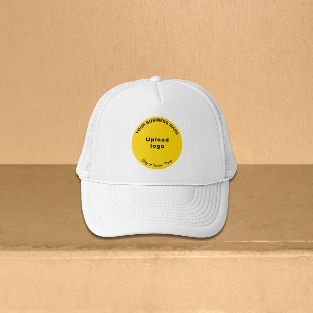 Yellow Round Business Brand on Trucker Hat Truckerkappe (Yellow round business brand on trucker hat)