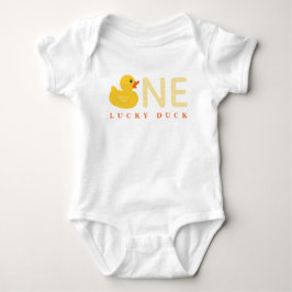 Yellow Rubber Duck Baby Bodysuit - One Lucky Duck Strampler