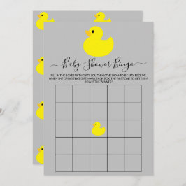 Yellow Rubber Duck Baby Duck Bingo Card Einladung
