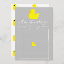 Yellow Rubber Duck Baby Duck Bingo Card Einladung