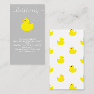 Yellow Rubber Duck Books für Baby Ticket Begleitkarte