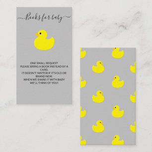 Yellow Rubber Duck Books für Baby Ticket Begleitkarte
