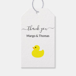Yellow Rubber Duck Vielen Dank für Ihre Geschenke  Geschenkanhänger