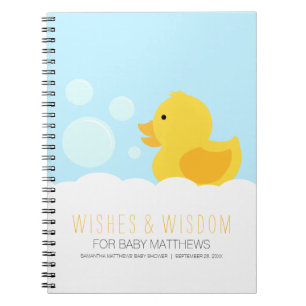 Yellow Rubber Ducky Baby Shooting Guest Book Notizblock