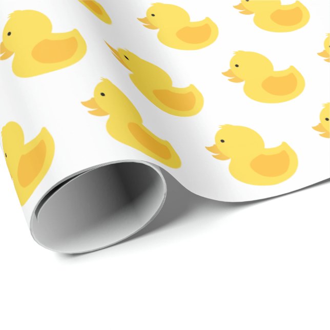 Yellow Rubber Ducky Geschenkpapier (Rolleneckpunkt)
