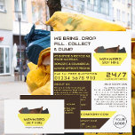Yellow Rubbish Skidesign, Skip/Dumpster Company Flyer<br><div class="desc">Gelbes Rubbish Skip Design,  Skip/Dumpster Company Werbung Flyer durch den Business Card Store.</div>