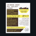 Yellow Rubbish Skidesign, Skip/Dumpster Company Flyer<br><div class="desc">Gelbes Rubbish Skip Design,  Skip/Dumpster Company Werbung Flyer durch den Business Card Store.</div>