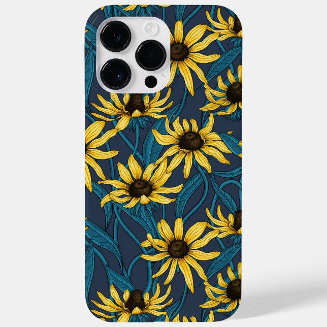 Yellow Rudbekia auf der Marine Case-Mate iPhone Hülle (Rückseite)