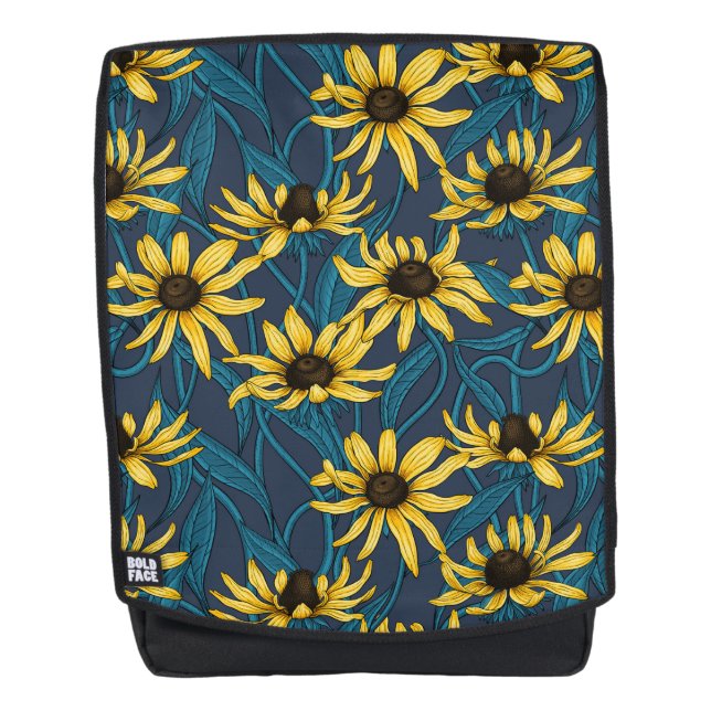 Yellow Rudbekia auf der Marine Rucksack (Vorderseite)