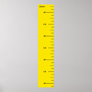 Yellow Ruler Growth Chart Poster