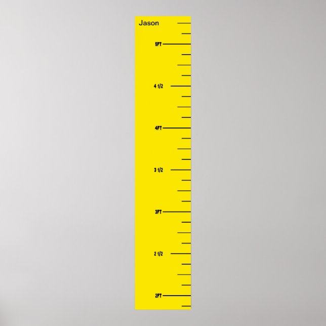 Yellow Ruler Growth Chart Poster (Vorne)