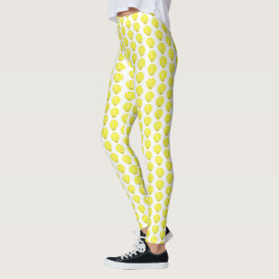 Yellow Scallop Sea Muschel Seashell Beach Ocean Leggings