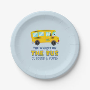 Yellow School Bus 1. Geburtstag Pappteller