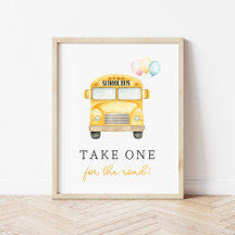 Yellow School Bus Custom Fee Signing