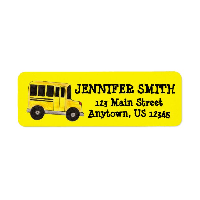 Yellow School Bus Driver Bildung School Lehrer (Vorne)