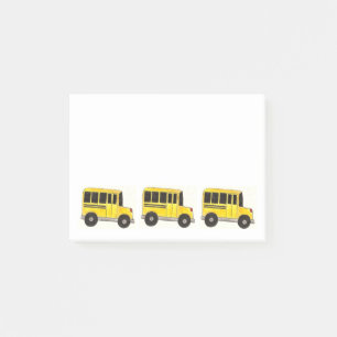 Yellow School Bus Driver Lehrer Wertschätzung Post-it Klebezettel