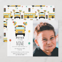 Yellow School Bus Kindergeburtstag Party Custom Fo