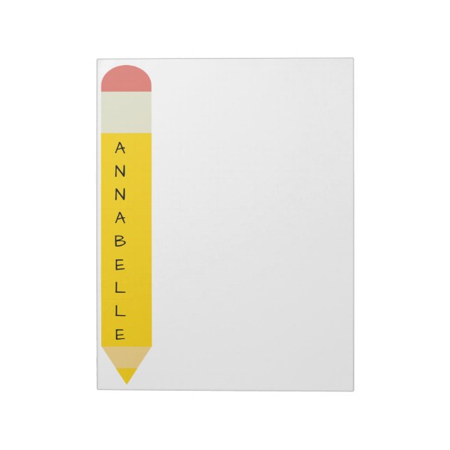 Yellow School Pencil Notizblock (Rotiert)