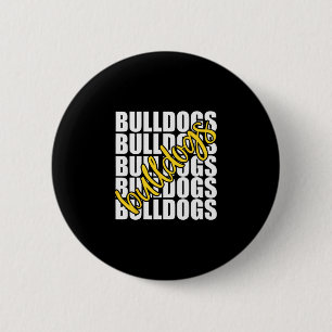 Yellow School Sports Fan Team Spirit Button