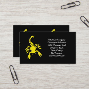Yellow Scorpion Business Card Visitenkarte