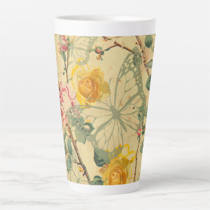 Yellow Shabby Hütte Butterfly Milchtasse
