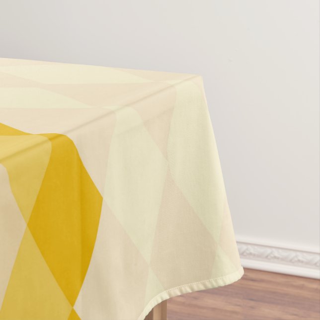 Yellow Shade Rhombus Shape Pattern Tischdecke (Beispiel)