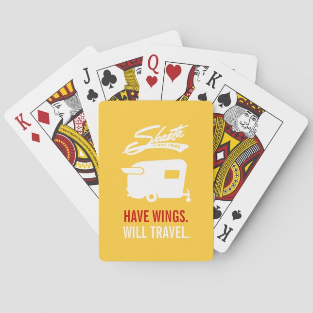 Yellow Shasta Camper RV Camping Cards Spielkarten (Rückseite)