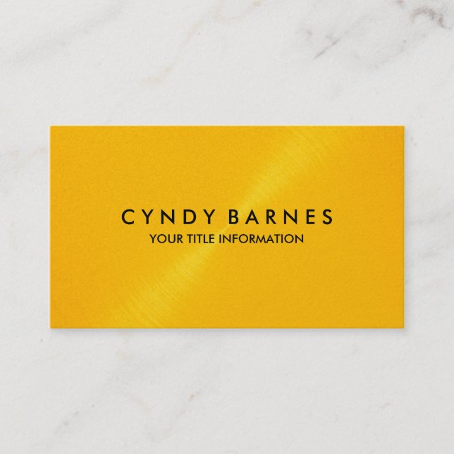 Yellow Sheen Business Card Visitenkarte (Vorderseite)