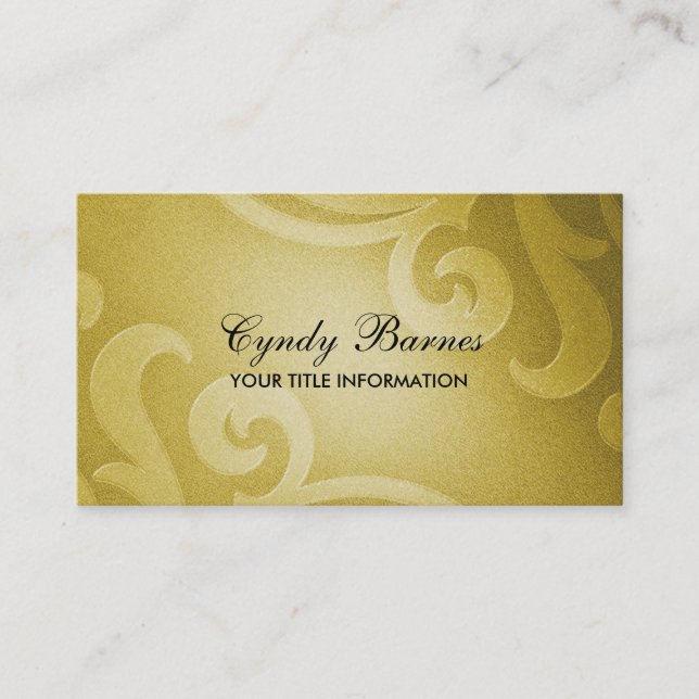 Yellow Shimmer Business Card Visitenkarte (Vorderseite)