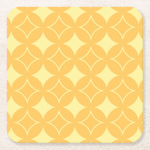 Yellow Shippo Rechteckiger Pappuntersetzer