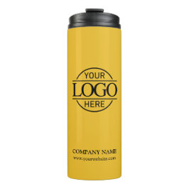 Yellow Simple Modern Brand Company Business Logo Thermosbecher