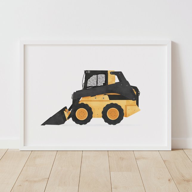 Yellow Skid Steer Contruction Kids Room Decke Poster (Von Creator hochgeladen)