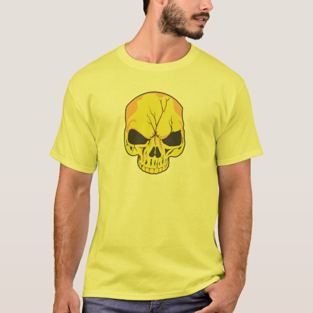 Yellow Skull Halloween-Shirt T-Shirt (Vorderseite)