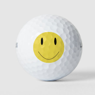 Yellow smile face 001 golfball