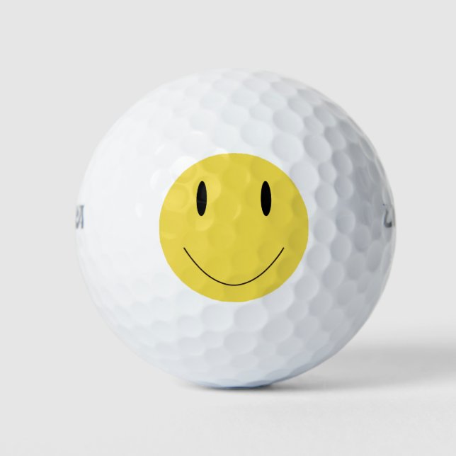 Yellow smile face 001 golfball (Vorderseite)