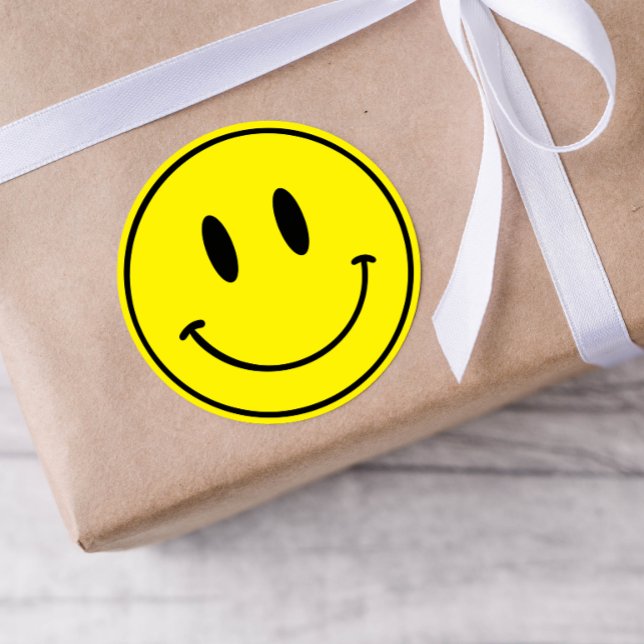 Yellow Smiley One Happy Typ/Gal Birthday Stickers (Von Creator hochgeladen)