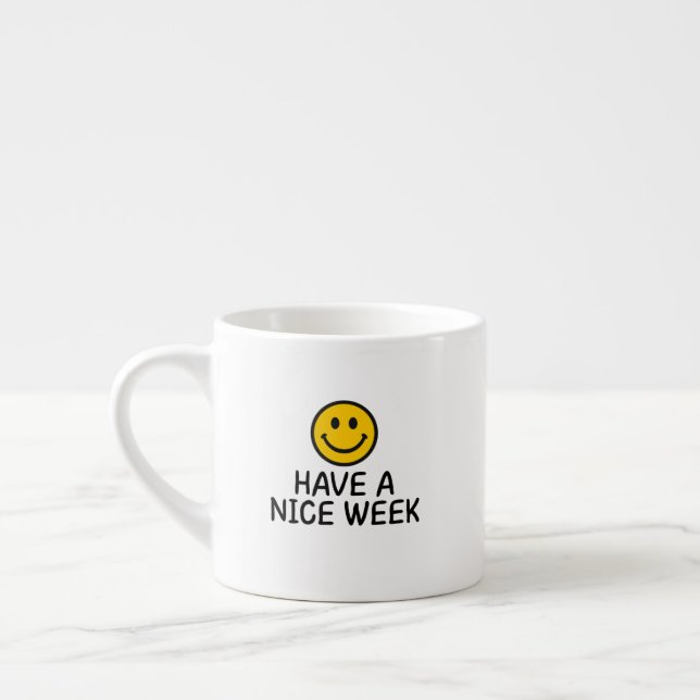 Yellow Smiling Face Kind Words Espressotasse (Links)