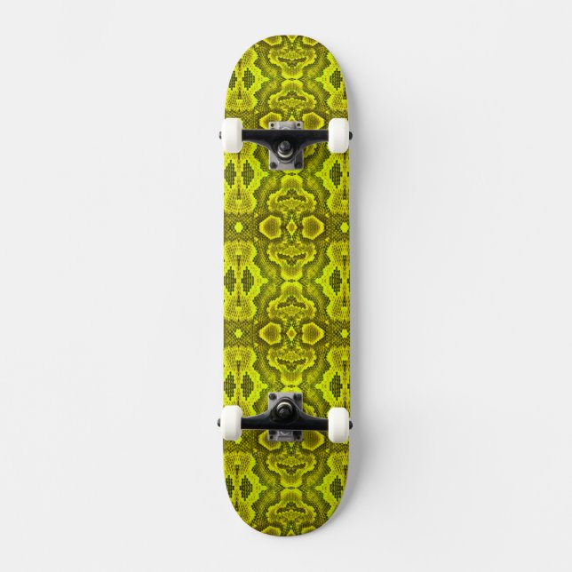 Yellow Snake Texture SkateBoard (Vorderseite)