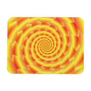 Yellow Snakeskin Spiral Magnet