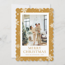 Yellow Snowy Frohe Weihnachten Snowflake Foto