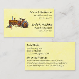 Yellow Social introduction calling card-tractor Visitenkarte