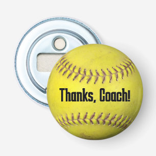 Yellow Softball für Trainer Flaschenöffner