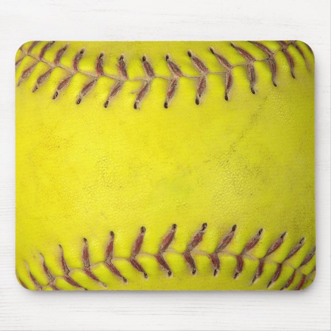 Yellow Softball Mousepad (Vorne)