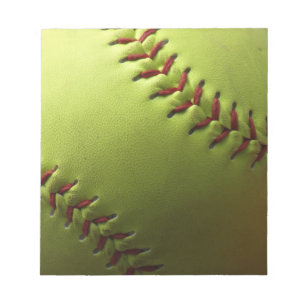 Yellow Softball Notepad Notizblock