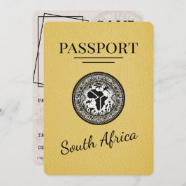 Yellow South Africa Passport Save The Date