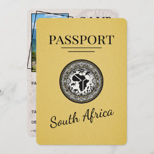 Yellow South Africa Passport Save The Date