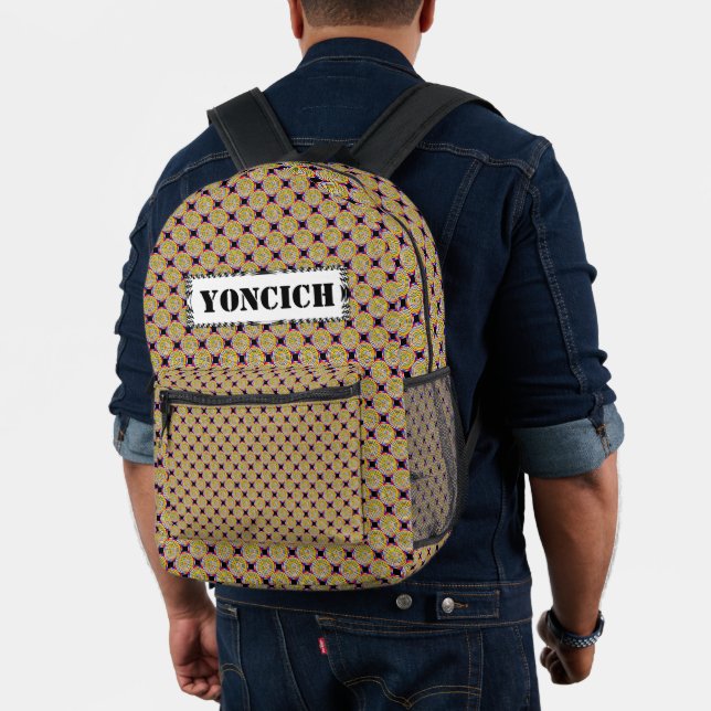 Yellow Spirals von Kenneth Yoncich Bedruckter Rucksack (Insitu (Modell))