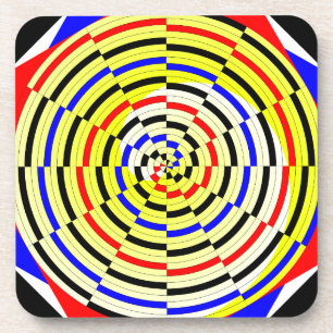 Yellow Spirals von Kenneth Yoncich Getränkeuntersetzer