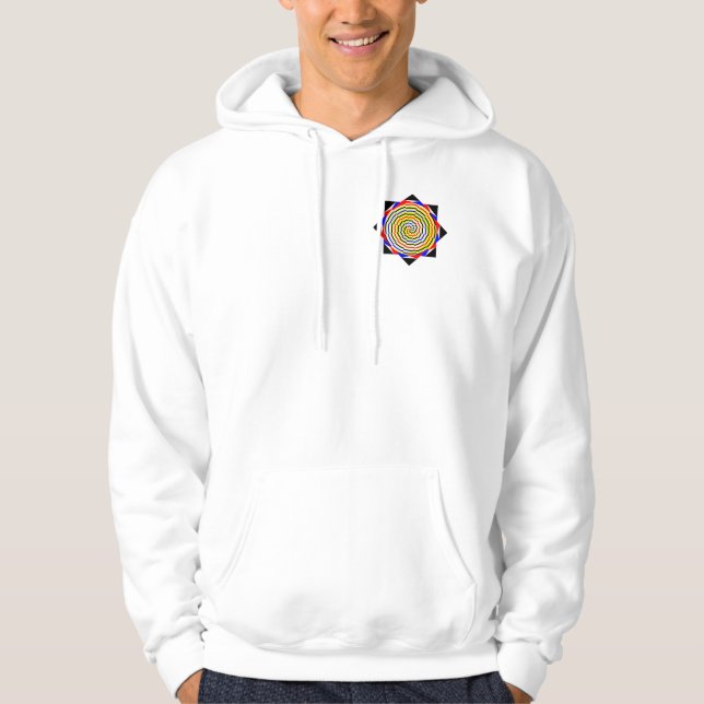 Yellow Spirals von Kenneth Yoncich Hoodie (Vorderseite)